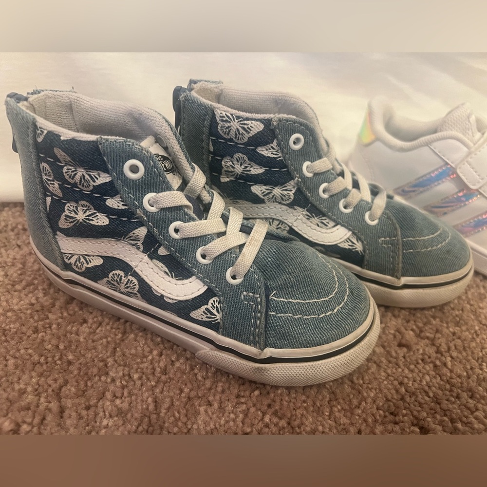 Vans Blue and White Sneakers Classic Canvas Design